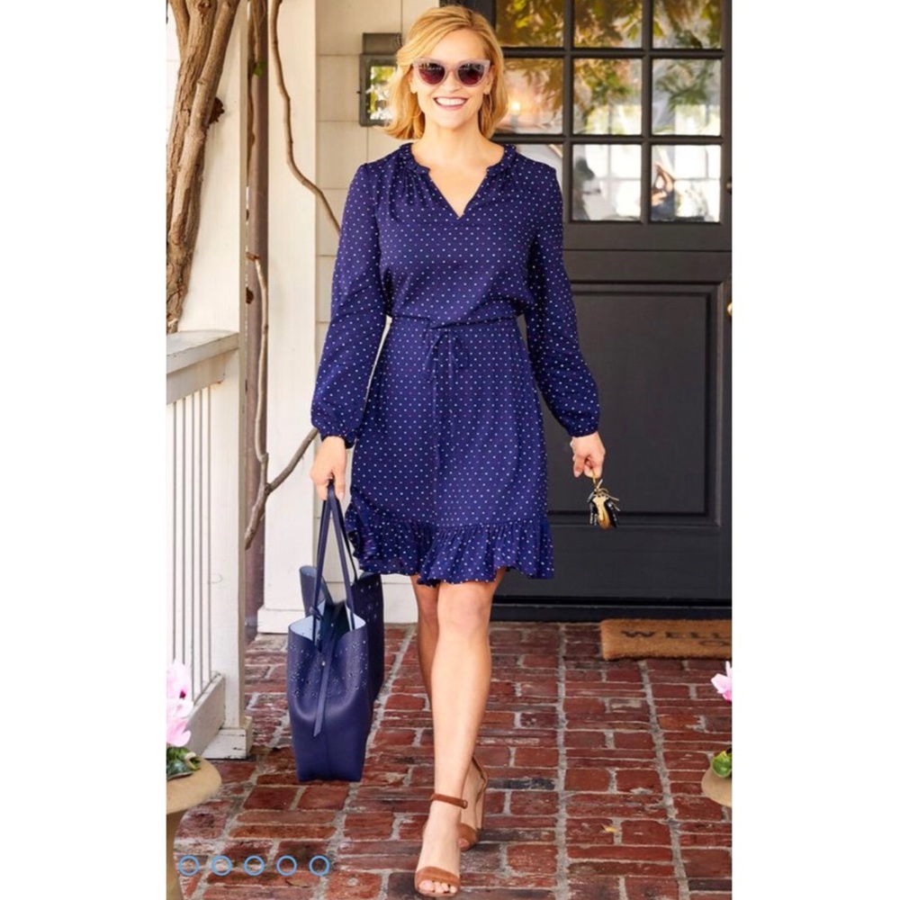 Draper James • Floral Dot Popover Dress XL